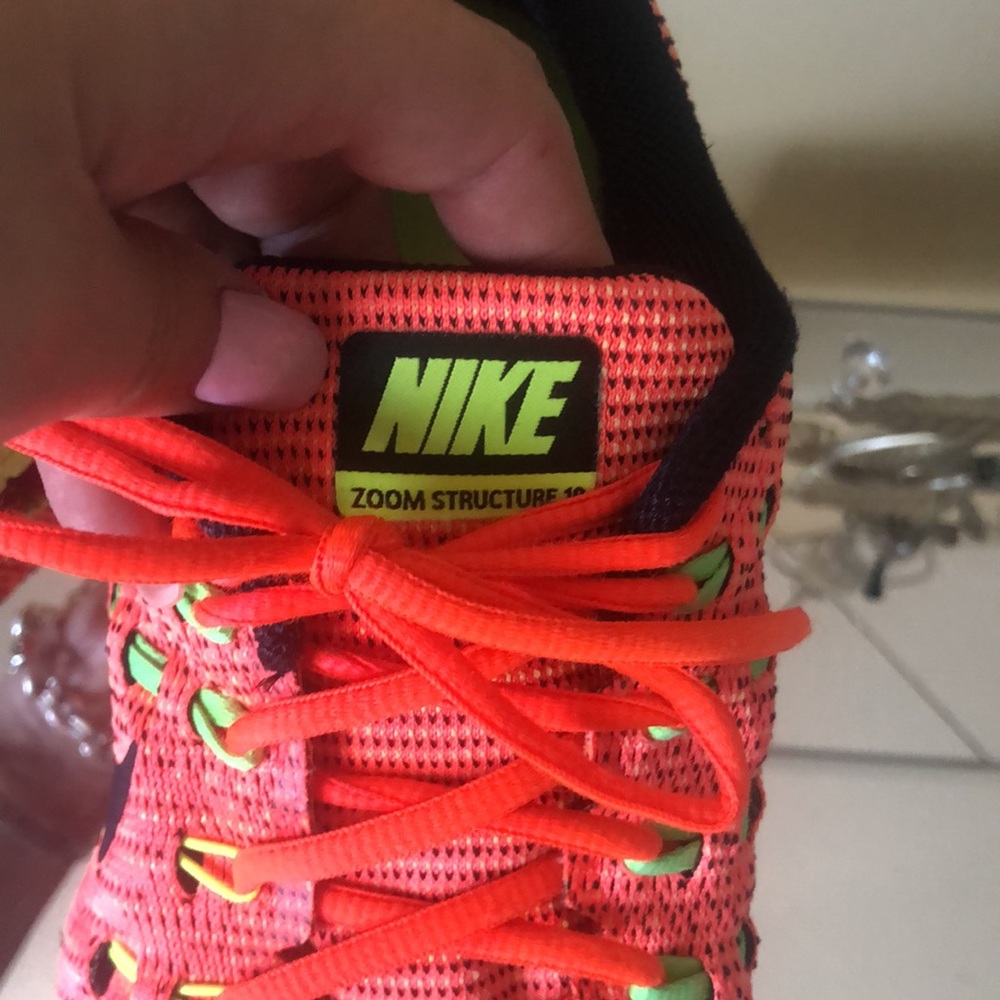Nike Men's Air Zoom Structure 19 Running Shoes-Crimson/Volt/Black - Picture 11 of 13